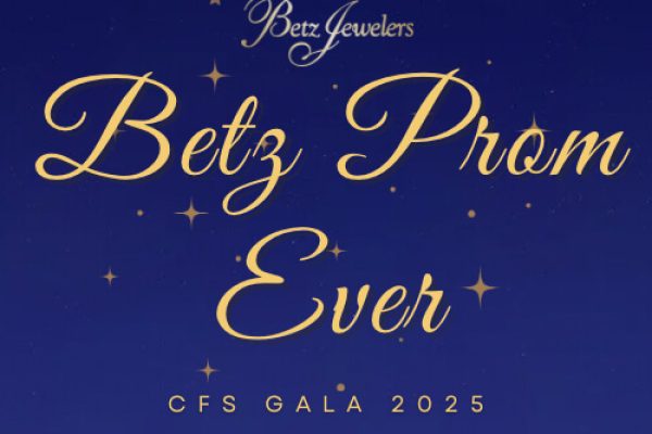 Graphic with information about the Betz Prom Ever, a fundraising gala for Christian Fellowship School.